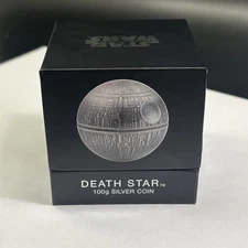 2024 Niue $5 Star Wars Death Star - 100g Pure Silver Spherical Coin