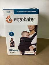 Ergobaby 4 Position Omni 360 Baby Carrier Pure Onyx Black-NEW Open Box