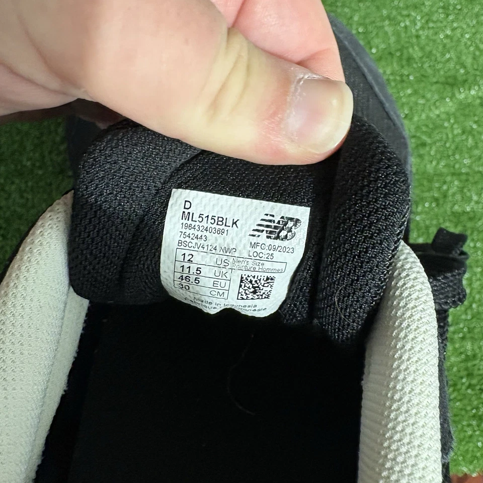 Mens New Balance 515 Black White Casual Sneakers Shoes Mens Size 12 - Image 4 of 4