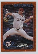 2024 Topps Update Orange Crackle Foilboard 136/299 Mitchell Parker #US5 1n0z