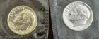 1959P and 1960P Silver Proof Roosevelt Dimes 10 Cents Proof Set in Cello