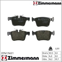 Zimmermann 22141.140.1 Bremsbelagsatz FüR Scheibenbremse Bremsbelagsatz