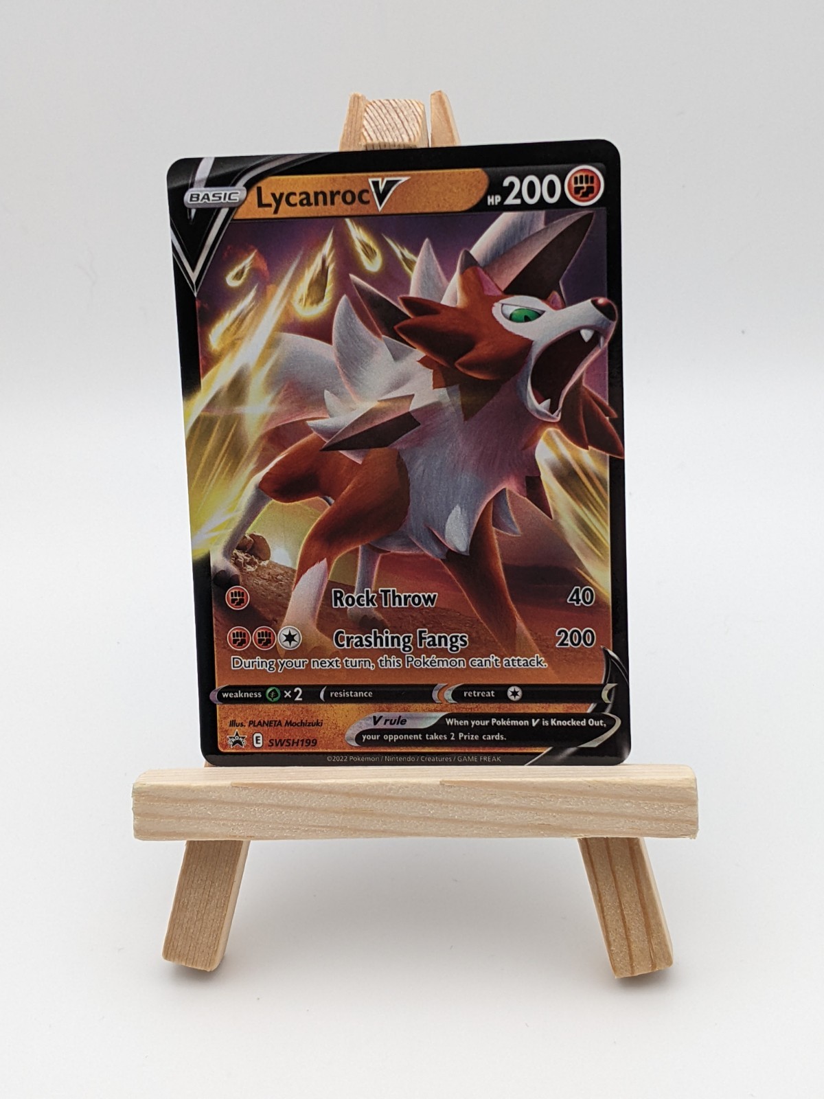 Lycanroc V SWSH199 SWSH: Sword & Shield Promo Card Holographic 