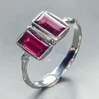 Handmade Natural Rhodolite Ring 925 Sterling Silver Size 8 /R457864