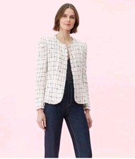 Rebecca Taylor Women's Tweed Jacket With Hidden Zipper Size 2