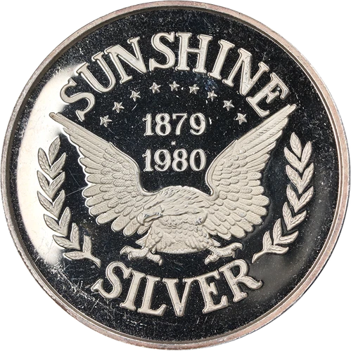 1879-1980 Sunshine Mint 1 Ounce Silver Round 99.9% Fine BU