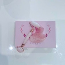 Rose Quartz Jade Roller  Gua Sha Face Body Facial Therapy Massager Stone NWT
