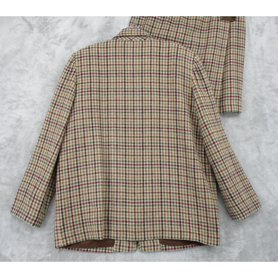 Marsh 登陆裙套装女式大号娇小格子羊毛西装外套学院风 — 第 3/4 张图片