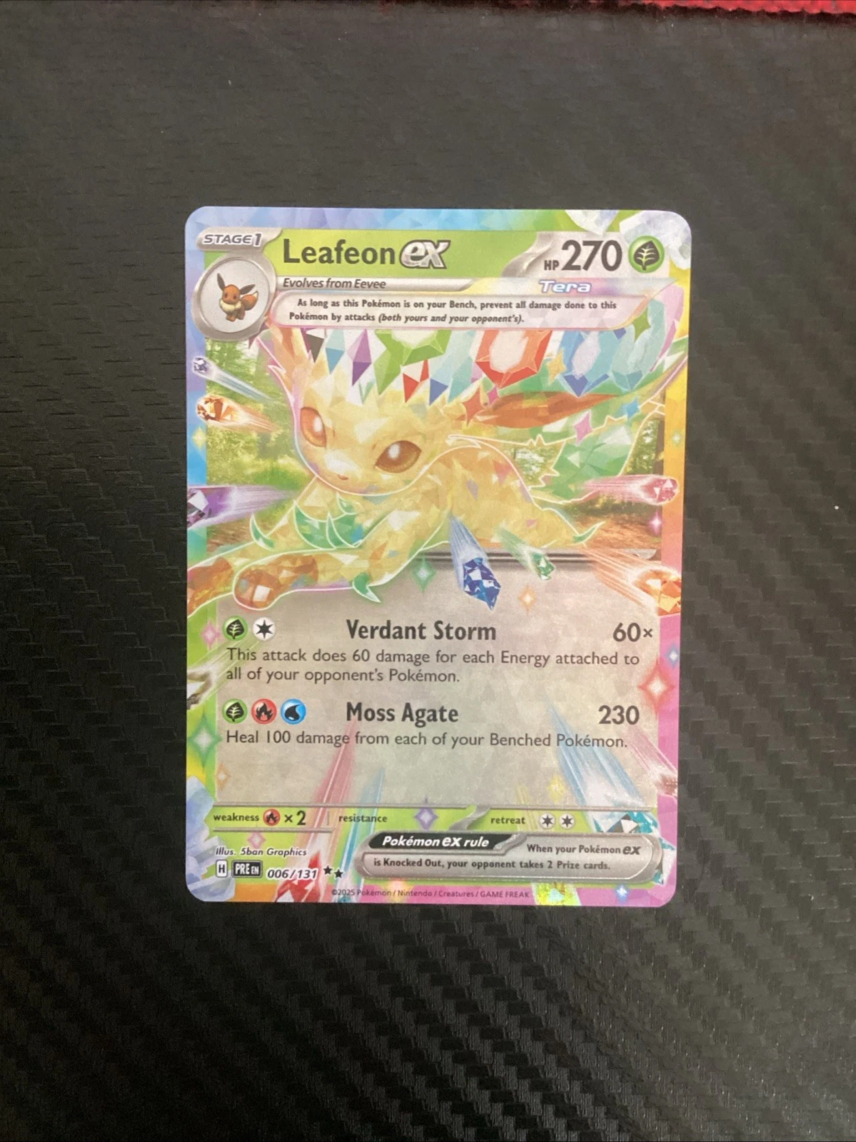 Leafeon ex 006/131 Double Rare Prismatic Evolutions - Pokemon TCG - Near Mint NM