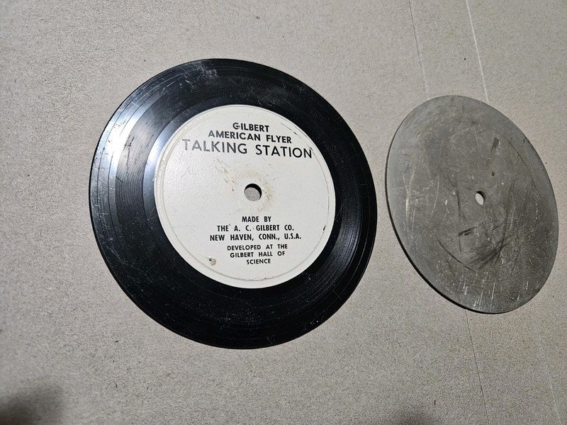 1950's Americam Flyer 755 Talking Station Record & Holder, 4 5/8" Dia