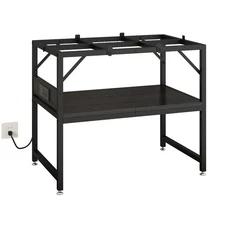 15-20 Gallon Fish Tank Stand with Power Outlets, Aquarium Stand with 2-Tier S...