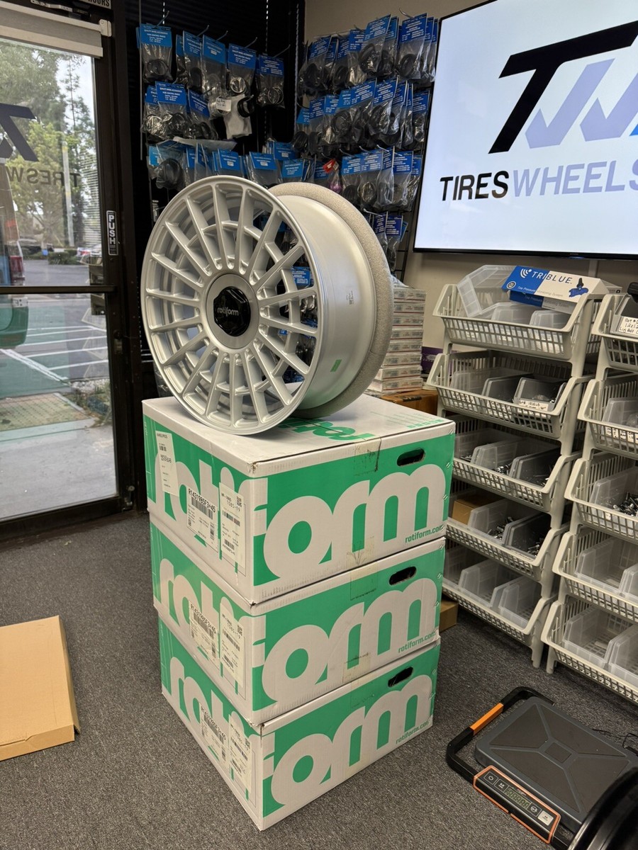 Set-4) Rotiform R143 LAS-R 19x8.5 5x100/5x112 +45mm Silver Wheels