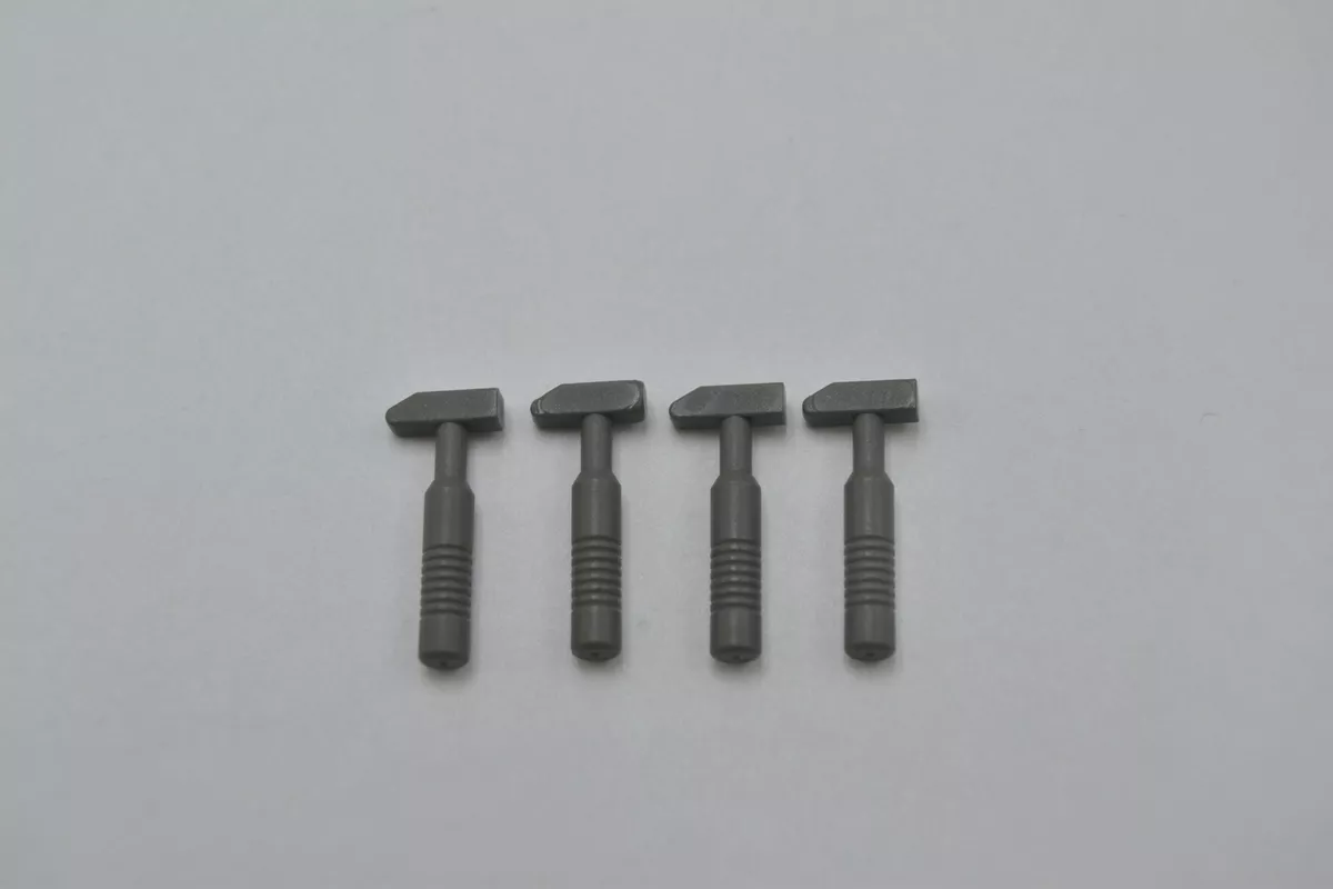 LEGO 4 X Machinist s Hammer Old Dark Grey Dark Gray Tool Cross