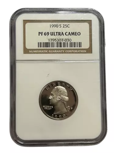 NGC 1990 S  PF69 Ultra CAM US Quarter 25c