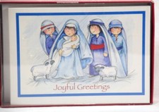 Vintage Joyful Greetings Nativity Christmas Cards 14 Cards Envelopes KMart NIB