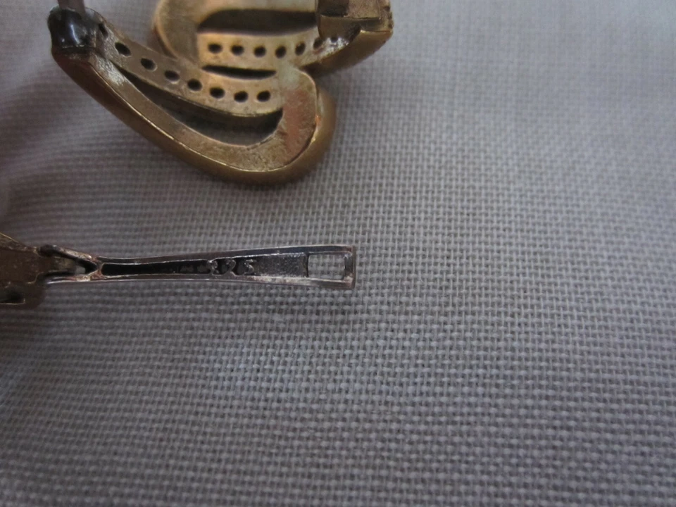 Orecchini arg. 925 doratura al bronzo e radici di zaffiro bianco - Immagine 4 di 4