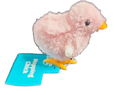 Pink Chick Wind Up Cute Hopping Baby Chicken Easter Toy T96