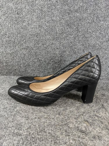 L K Bennett Black Leather Quilted Block 