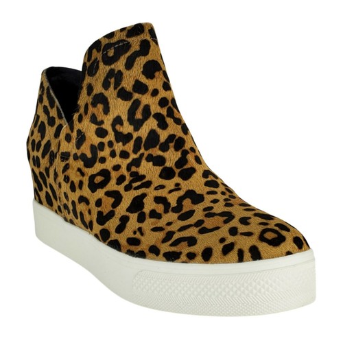 Steve madden wrangle wedge sneakers leopard print cow hair Womens Size 7.5 - 第 6/12 張圖片