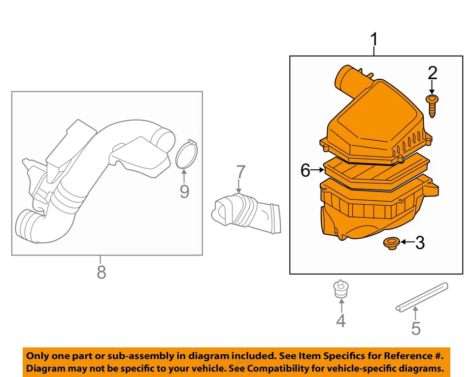 Conjunto de filtro de aire usado se adapta a: Volvo XC60 S60 T6 2014 6 cilindros grado A Foto 3 de 4