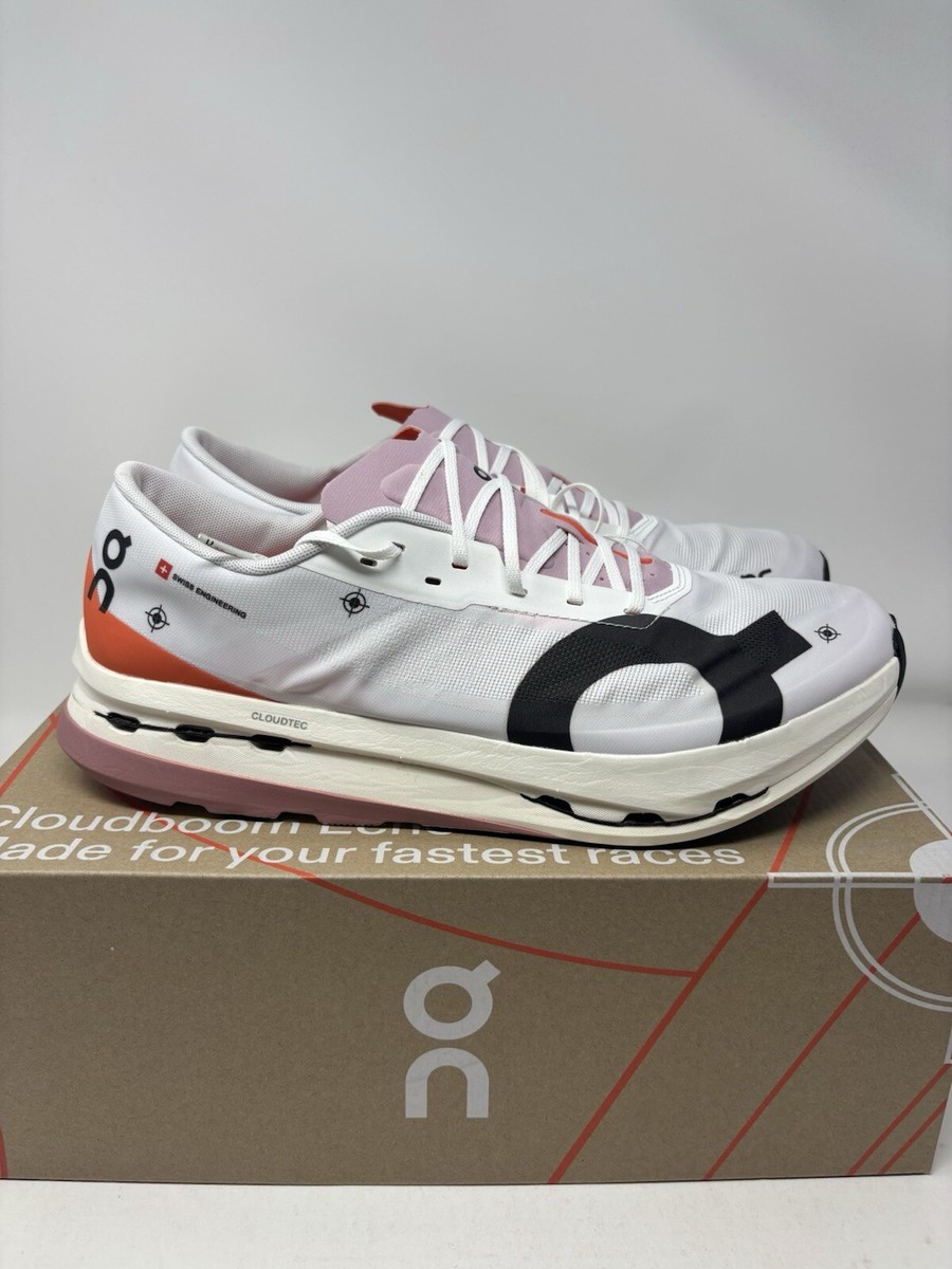 On Cloudboom Echo White Flame 3MD10590256 Speedboard Men's Racing Shoes  Sz 12