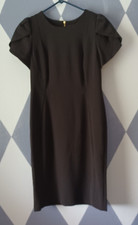 Calvin Klein Black Dress with Back Gold Zipper Elegant & Classy Sz 10