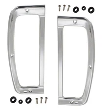 Taillight Lens Rim (Pair) 3 Screw Mount 1967-72 Ford Truck