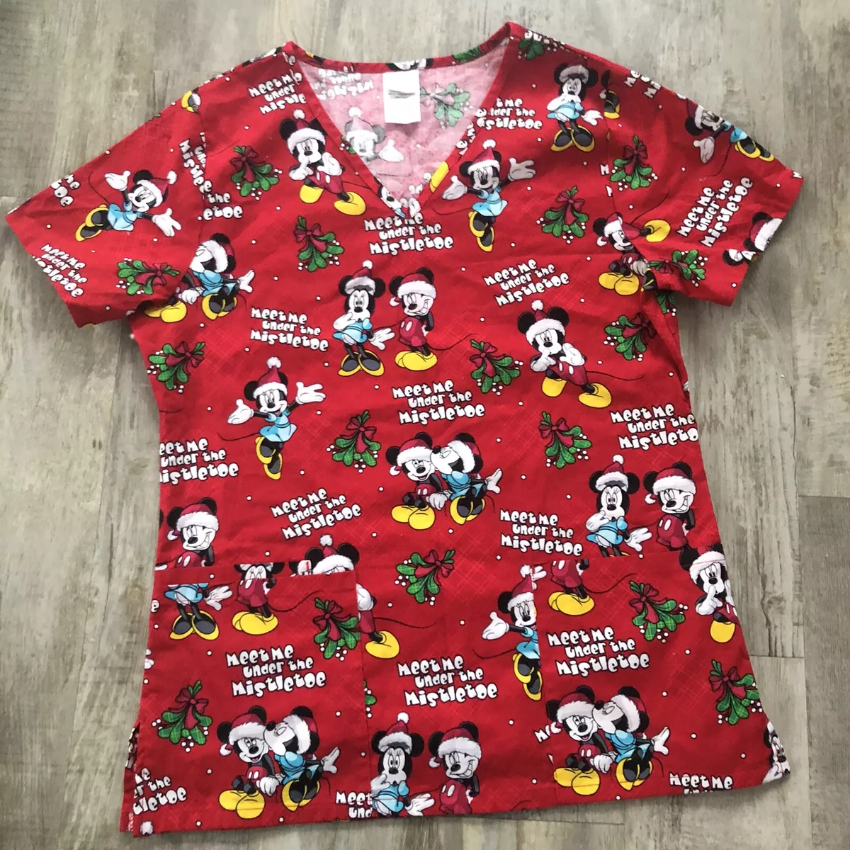 Disney christmas deals scrub tops