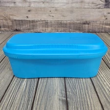 Tupperware Microwave Pasta Maker Spaghetti Cooker/Strainer #6775 8c Blue VG