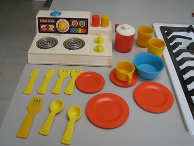 Vintage 1978 Fisher Price Kitchen Set Stove,Glow Magic Burners #919,  incomplete