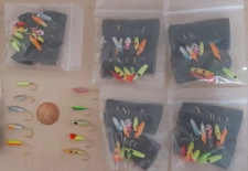 60-PIECE LOT  NEW BLUEGILL PERCH AND CRAPPIE DEMON JIGS ICE FISHING