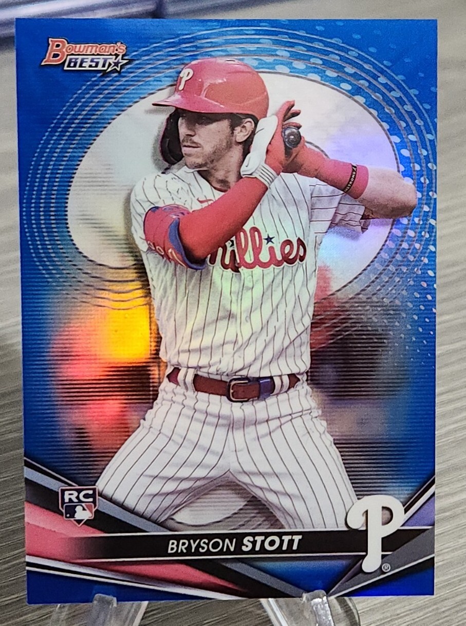 Bryson Stott 2022 Bowman's Best Blue Refractor /150 Rookie RC #2 Phillies