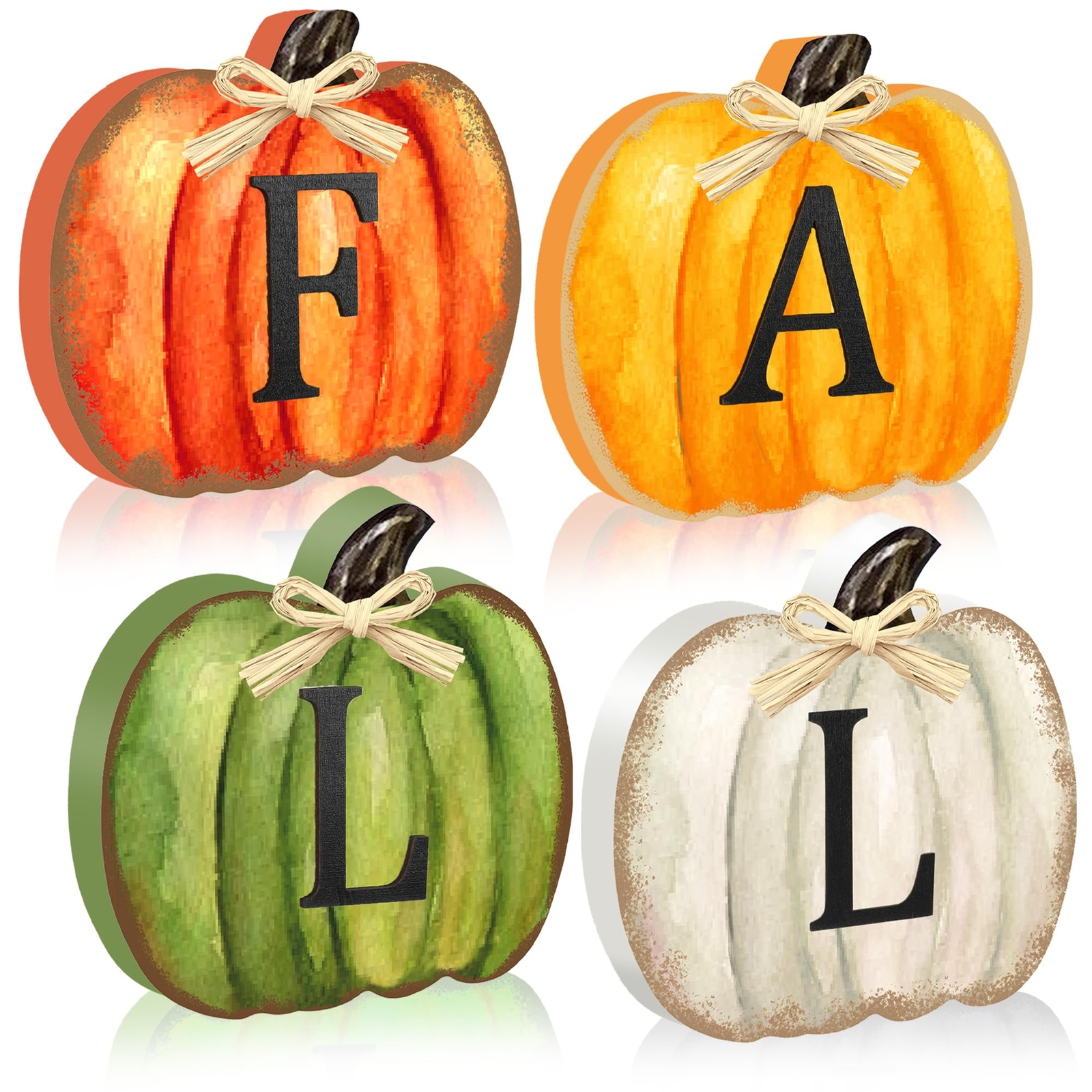 Fall Pumpkin Wooden Signs Decoration Thanksgiving Pumpkin Tabletop Sign Tiere...