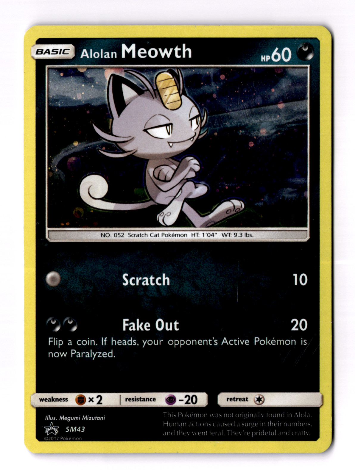Alolan Meowth SM43 Sm Holo