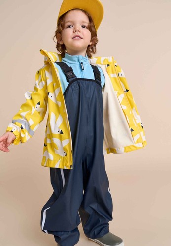 Reima Lammikko (Puddle) Waterproof Rubber Rain Pants Unisex Kids Size 6Y Blue - Picture 14 of 15