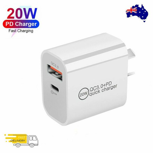 20W DUAL USB-C Type C Fast Wall Charger Adaptor QC3.0 For Android iPhone iPad AU - Picture 13 of 17