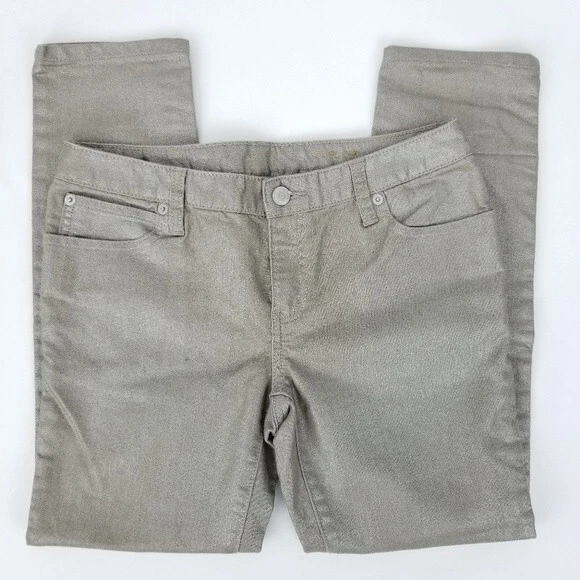 Chaps Denim Girls 16 28x24 Dylan Metallic Sparkle Ankle Skinny Stretch Jeans - Image 4 of 4