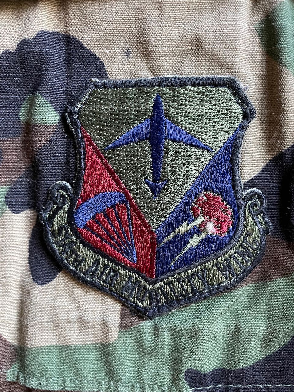 514th AMW Air Force Mobility Wing woodland camouflage ripstop jacket ...