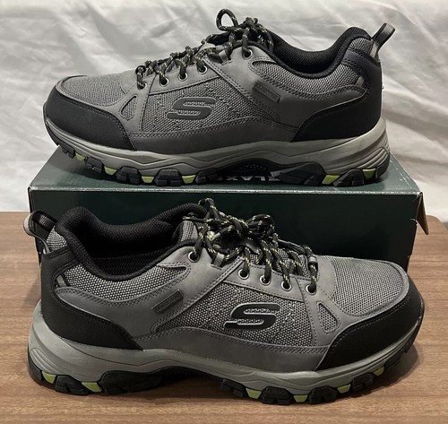 Scarpe da trekking SKECHERS Selmen Cormack antracite impermeabili stringate 204427 uomo 13