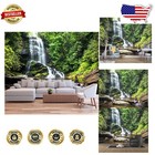 New ListingVibrant 108'x75' Tropical Waterfall Wallpaper Mural for Living Room & Bedroom