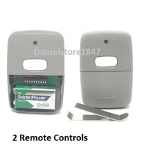 (Qty-2) 10 Digit Pins EZ Code Remote Control Garage Door Gate Opener Transmitter