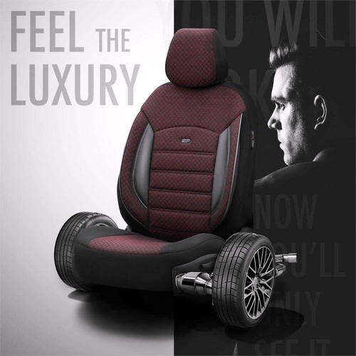 Premium Car Seat Covers, Burgandy For Volkswagen CADDY mk4 Box 2015-2019 - Picture 4 of 9