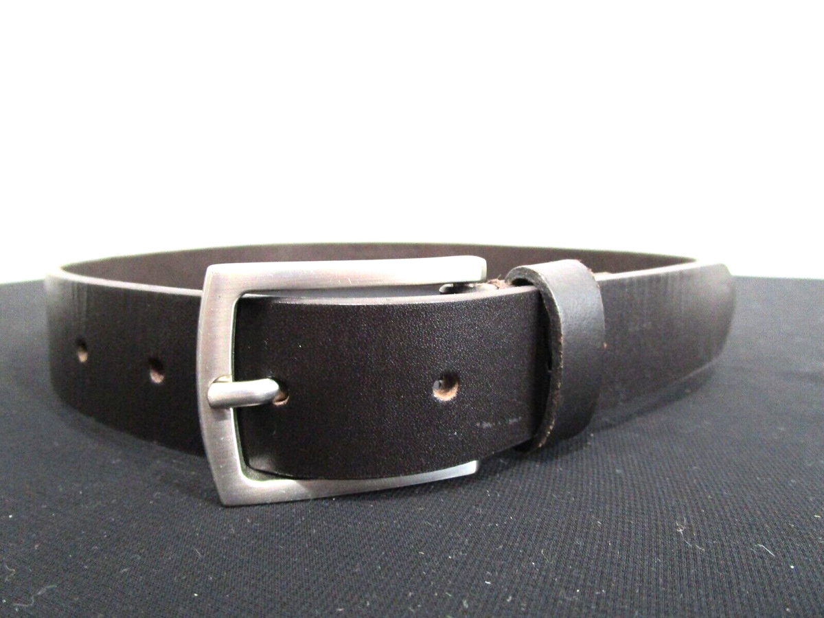 Classic Dark Brown Leather Silver Buckle Women display picture 1