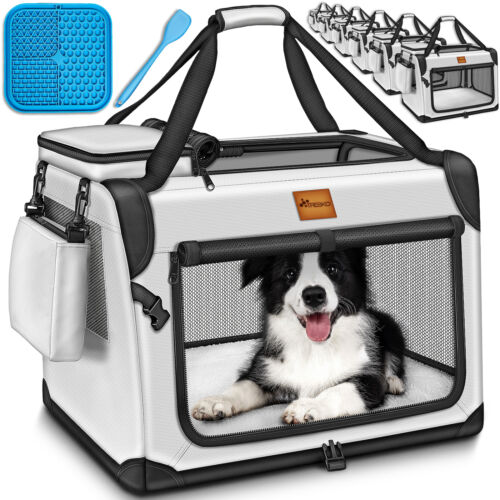 RETOURE Hundebox faltbar 50x34x34cm Hunde Transportbox Auto Transporttasche - Bild 1 von 7