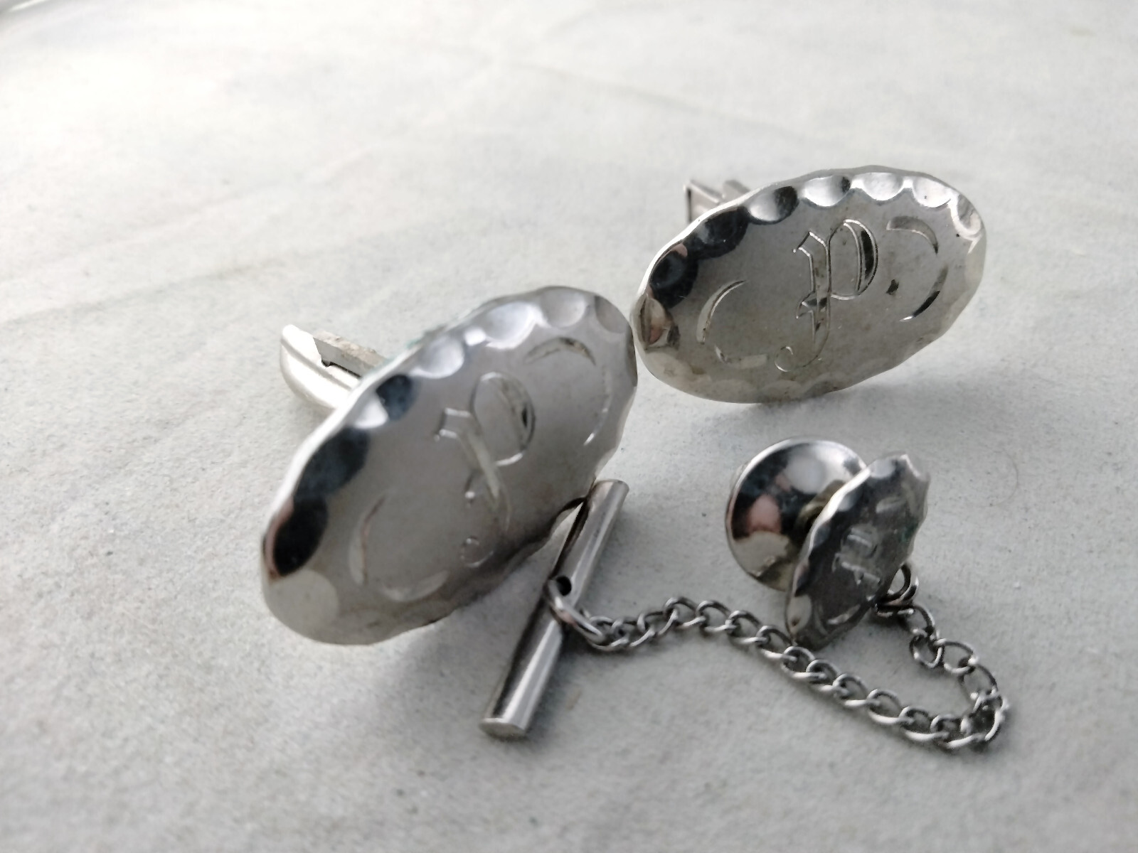 P Engraved Monogram Initial Letter Font Vintage S… - image 7