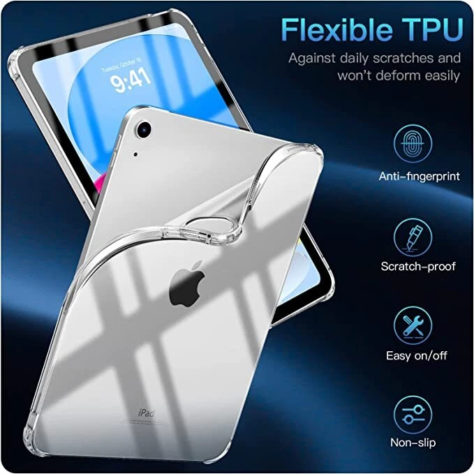 For iPad 10.2 9/8/7 Gen 10.9 10thGen/Air2/3/4/5 Bumper Shockproof Case TPU Cover - Image 2 of 4