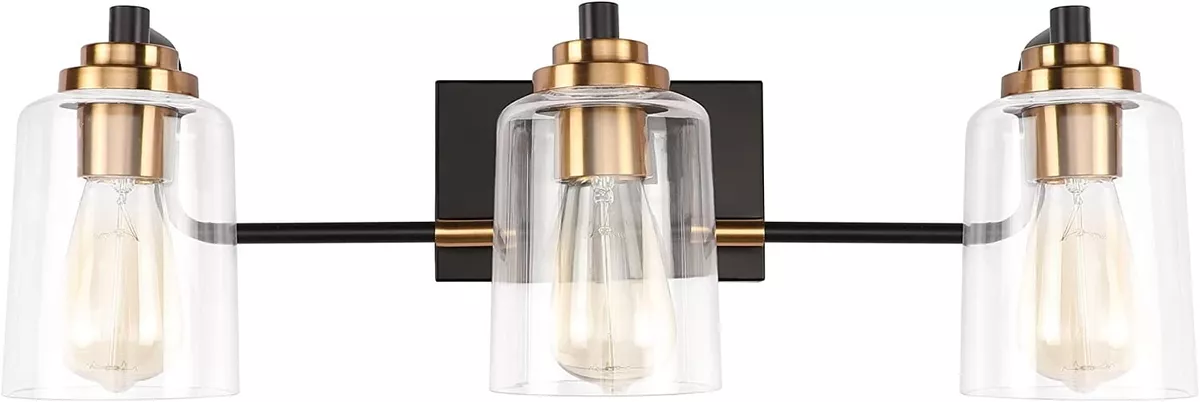 SOLFART 3 Lights Vintage Bathroom Vanity Light Fixtures Modern