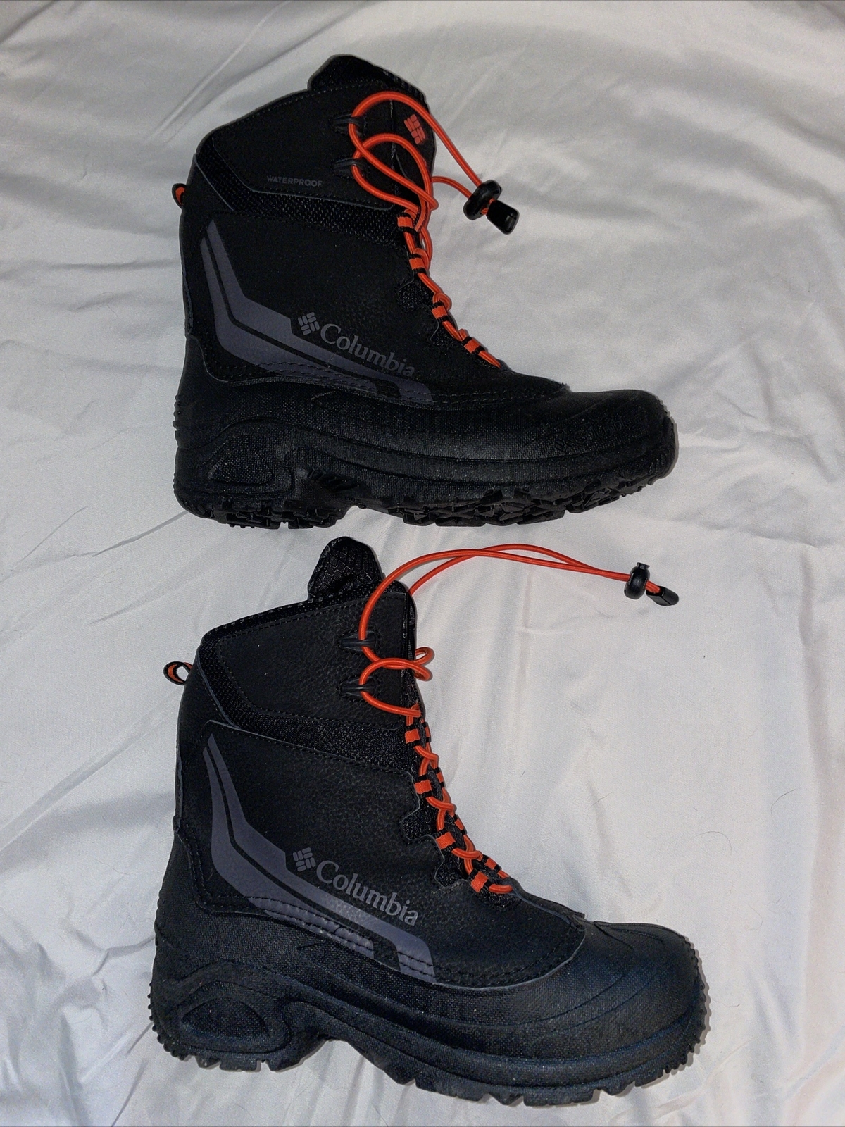 Boys/Mens Columbia 200G Insulation Boot Black/Orange Size 6