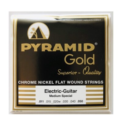 Pyramid Gold Chrome Nickel Medium / Special Electric Guitar Strings 11-50