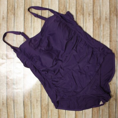 Magisculpt One Piece Tummy Control Swimsuit Swim Womens Plus Us 24 Uk 28 Purple Ebay